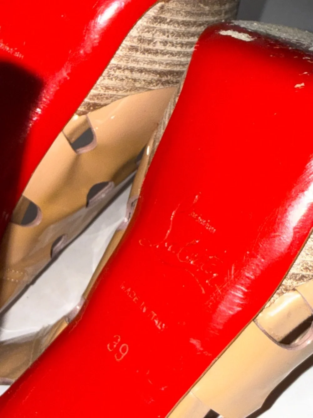 Christian Louboutin Ginza platform slingback sandal heel size 39
